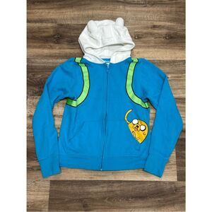 Mighty Fine Adventuretime Finn and Jake Zip Up Hoodie Sweatshirt Men’s XS/Small